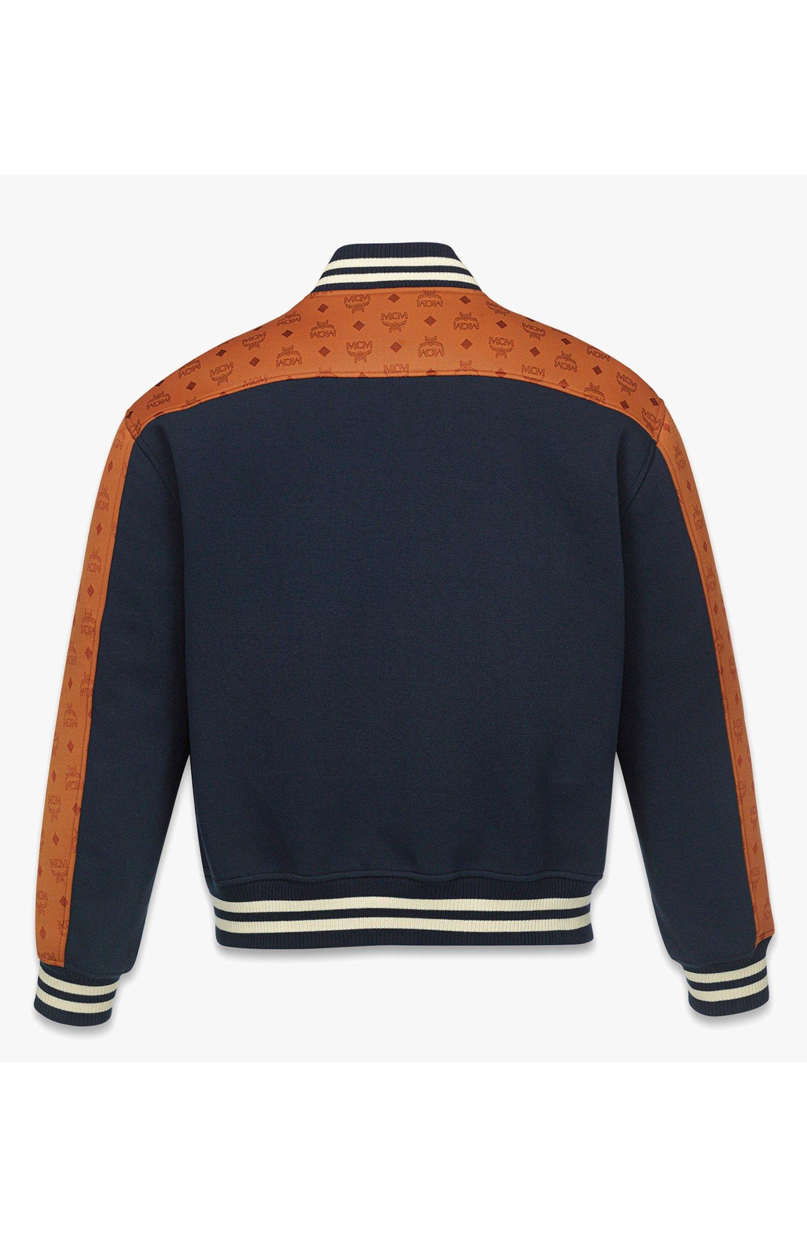 MCM Ponte Varsity Jacket in Monogram Neoprene Jacquard in Blue at Nordstrom - 2