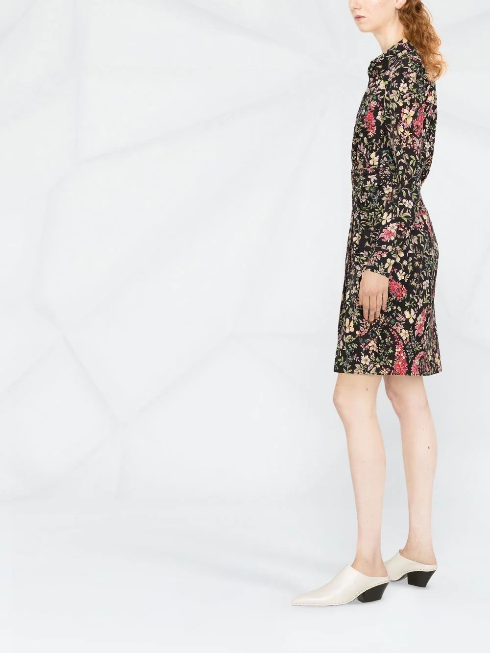 floral-print shirtdress - 4