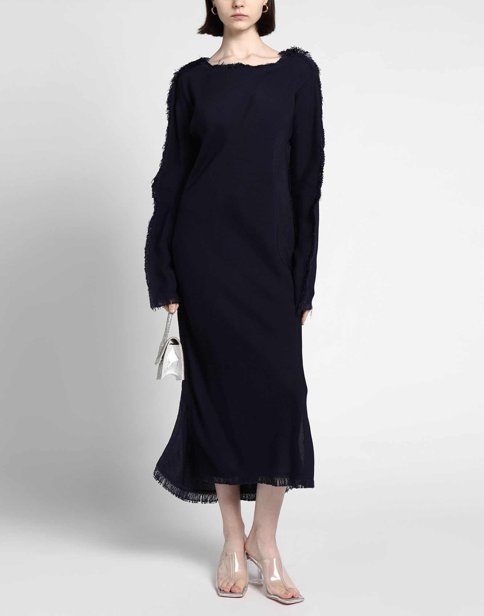 Navy blue Women's Long Dress - 3