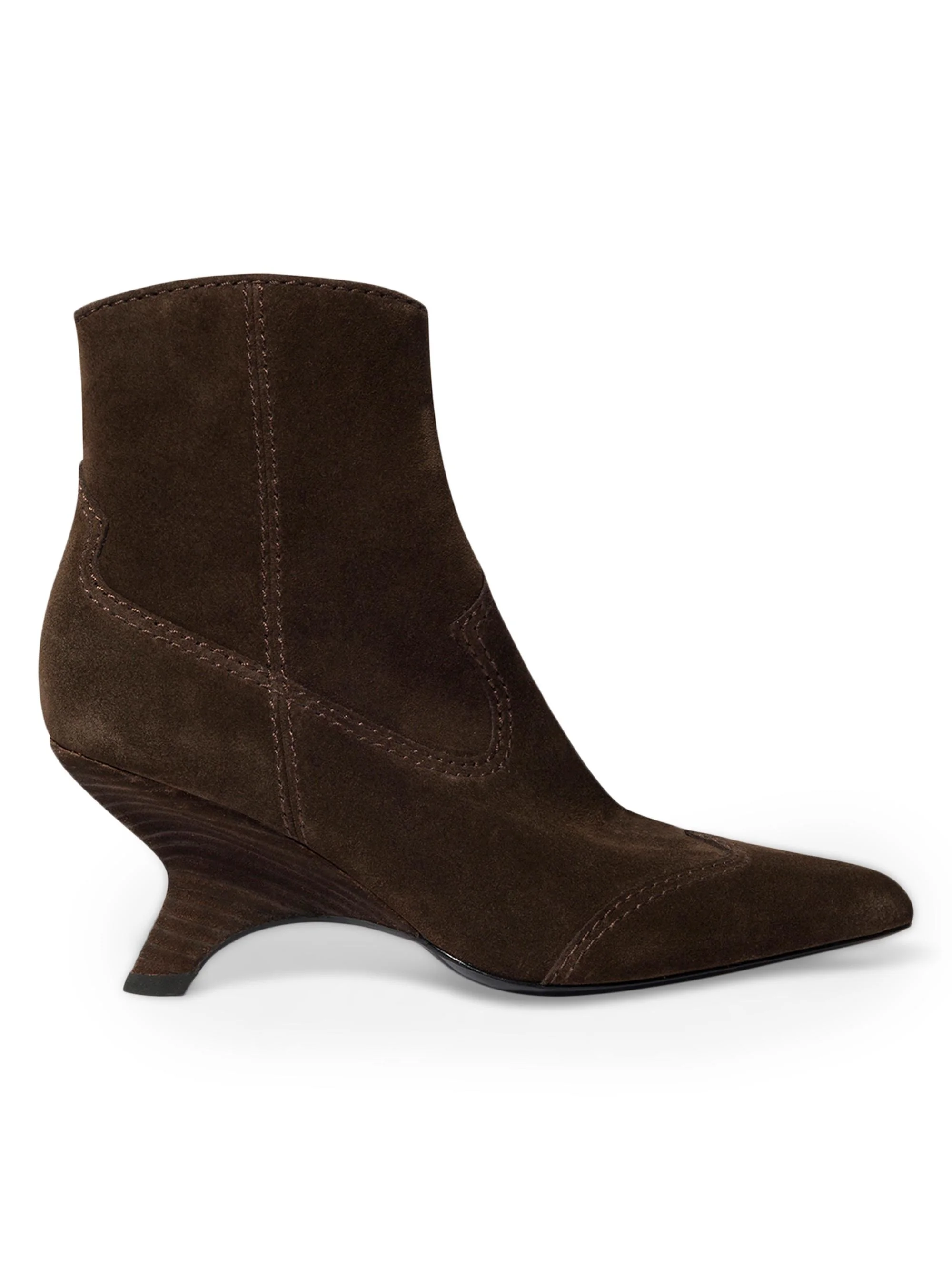 Women's Shadow 75MM Suede Western Boots - Cacao - 1