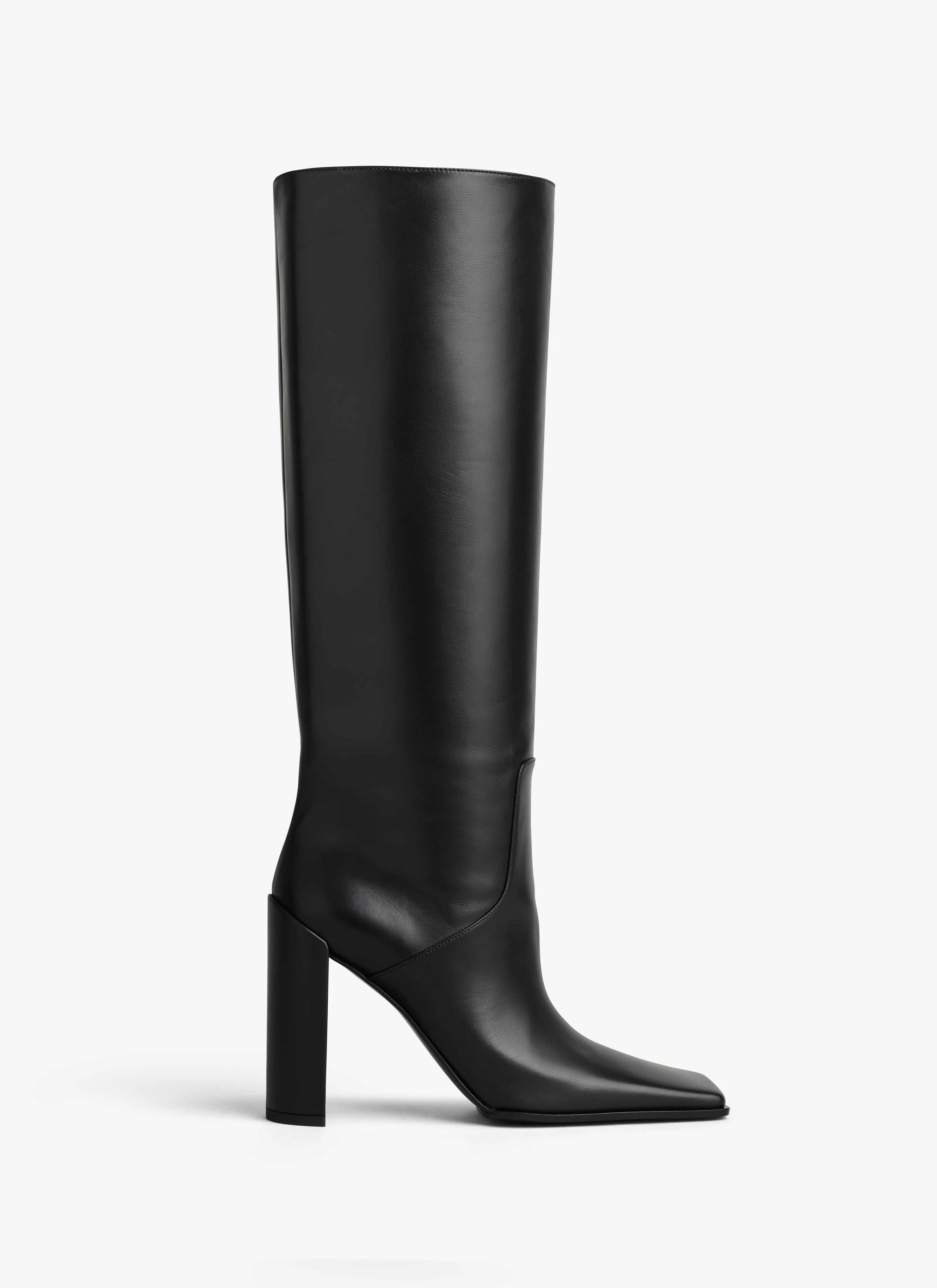 SQUARE KNEE BOOTS IN CALFSKIN - 1