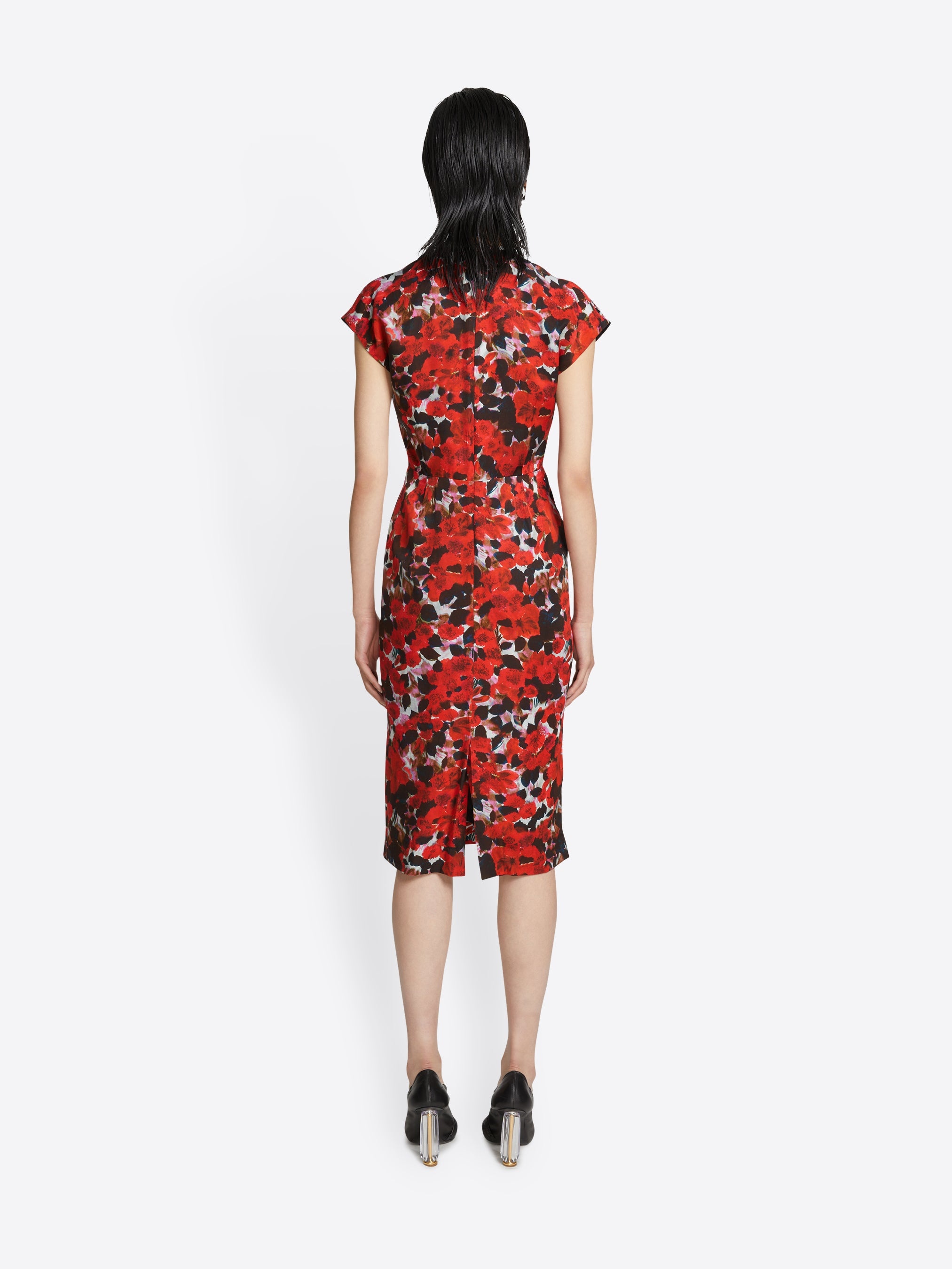 WAISTED FLORAL DRESS - 4