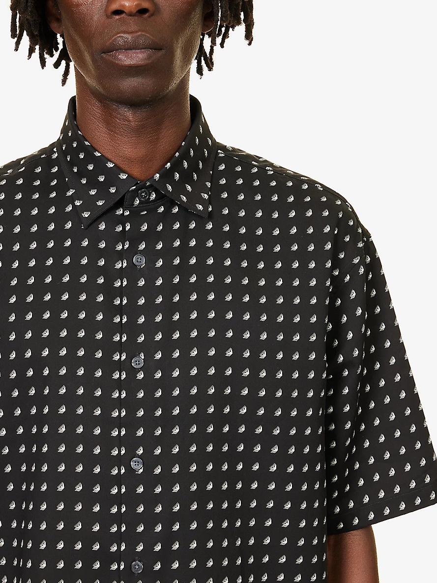 Brand-embroidered woven shirt - 5