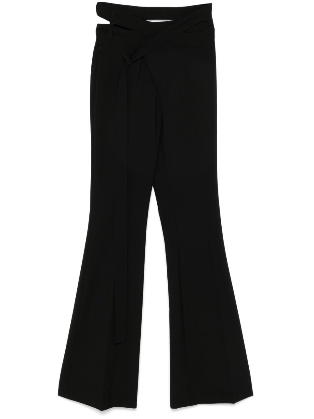 flared wrap trousers - 1