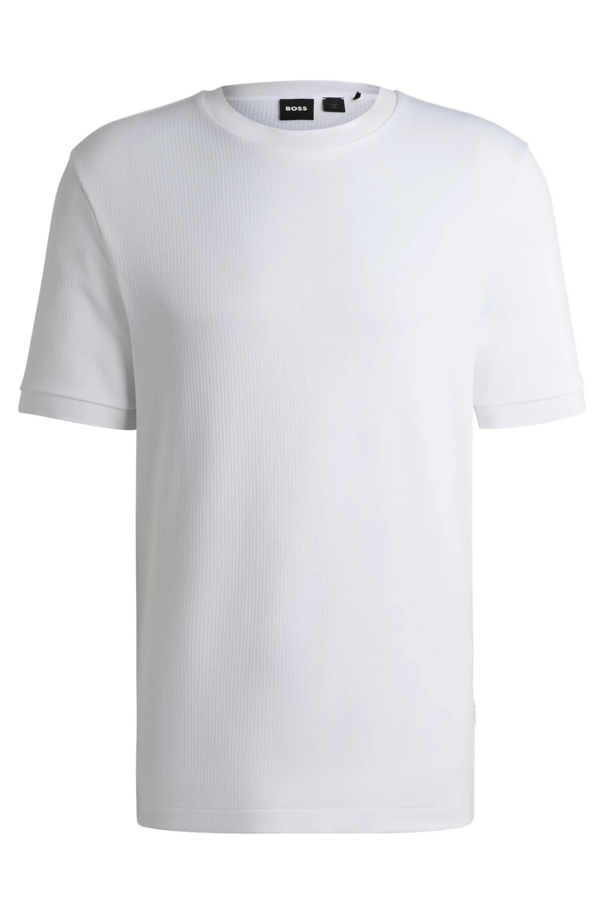 REGULAR-FIT T-SHIRT IN SEERSUCKER FABRIC - 1