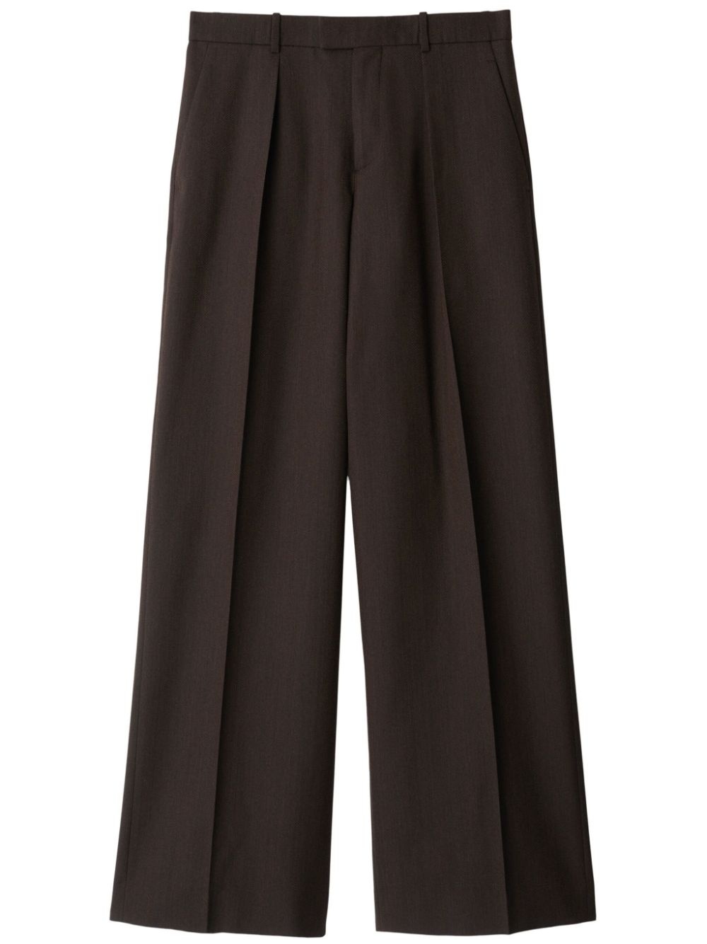 pressed-crease wool tailored trousers - 1