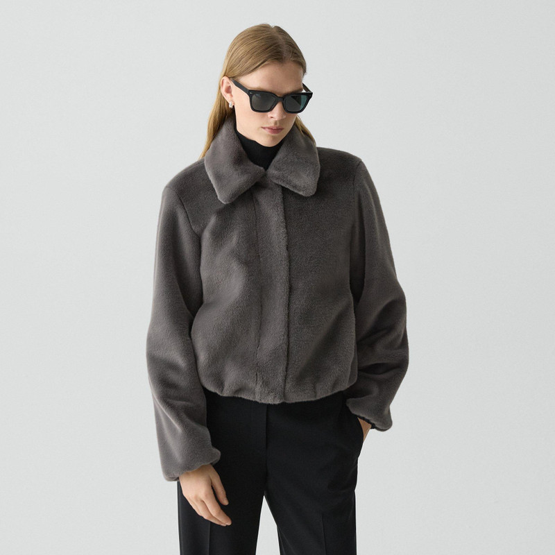 Collared Jacket in Faux Fur 2