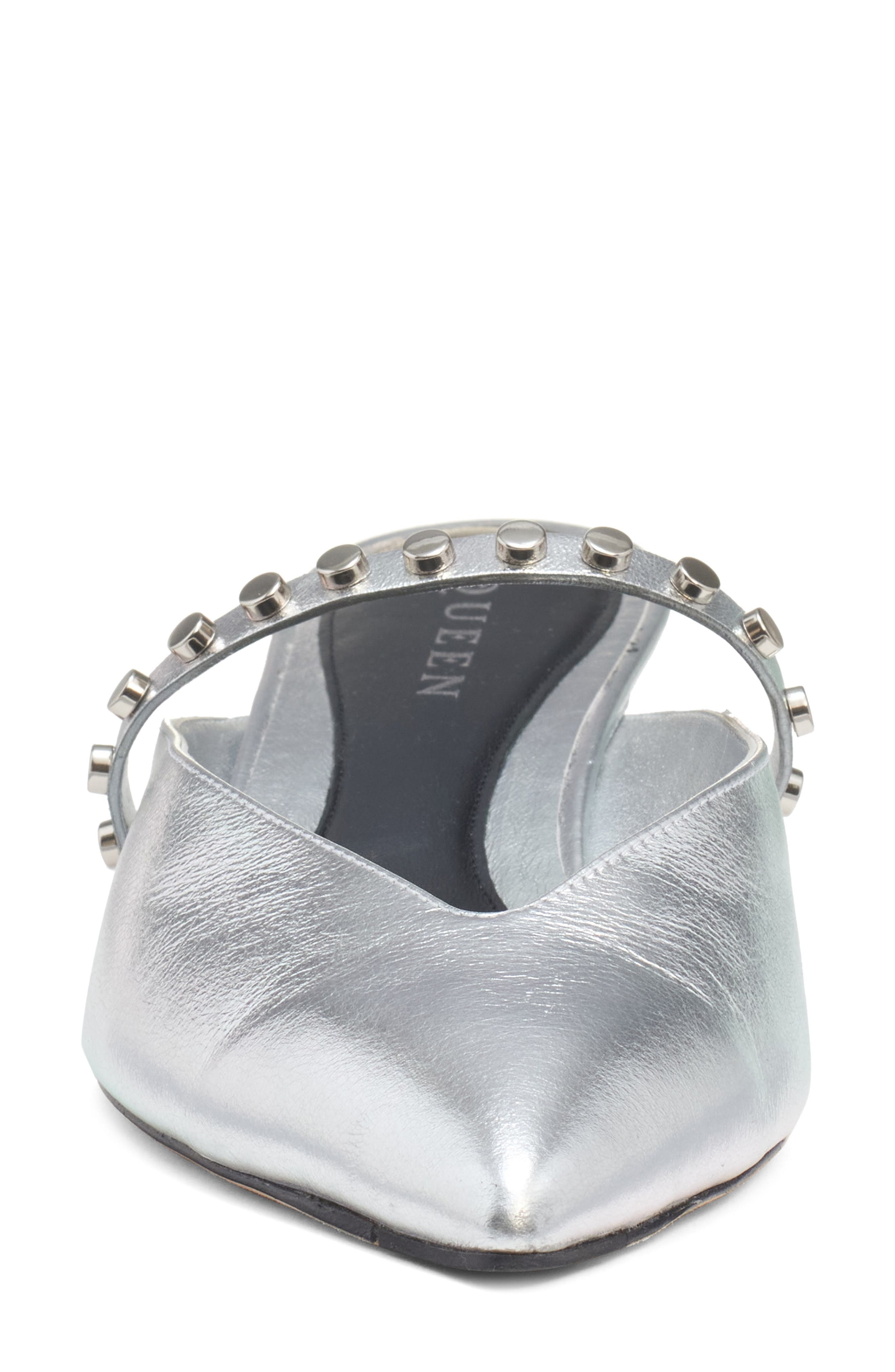 McQueen City Pointed Toe Mary Jane Mule in Silver/Silver at Nordstrom - 4