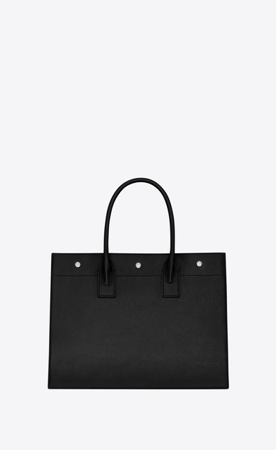 SAINT LAURENT rive gauche small tote bag in smooth leather outlook