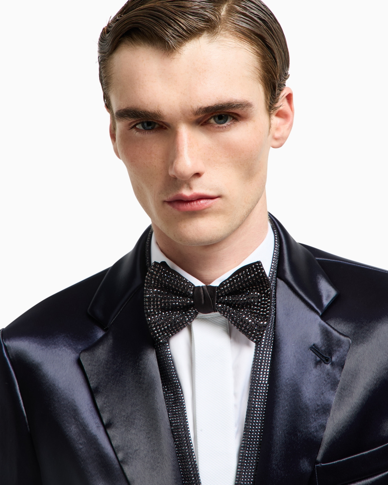 SOHO LINE SILK-BLEND RHINESTONE TUXEDO JACKET - 5