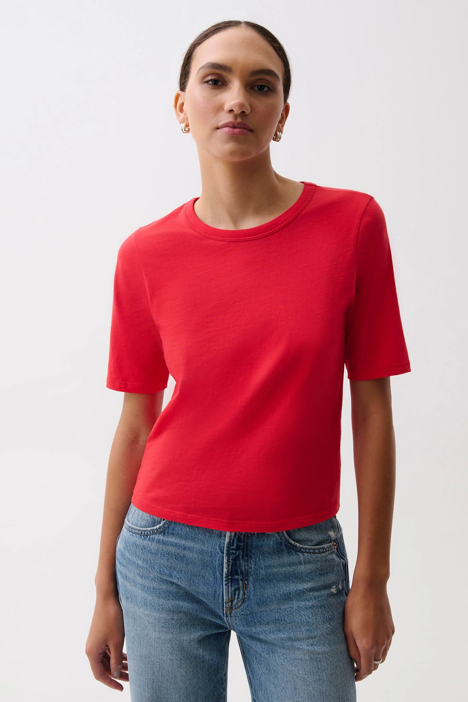 MELIKA QUARTER SLEEVE TEE - NEGRONI - 1