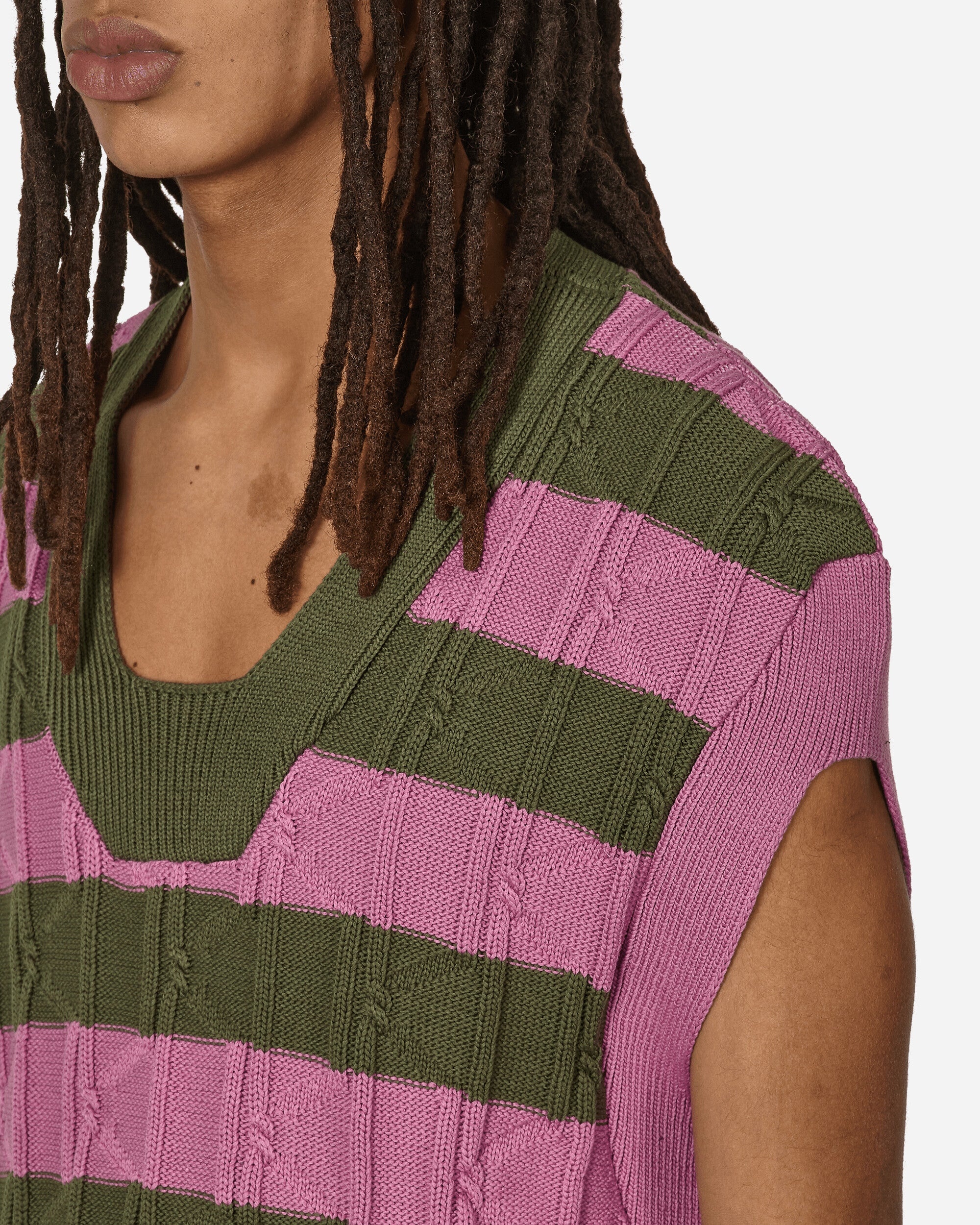 トップス kiko kostadinov MERLI TWINSET VEST Kiko Kostadinov Merli Twinset Vest Rose Pink / Khaki