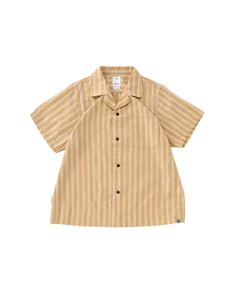 WEBER SHIRT S/S STRIPES BEIGE - 1