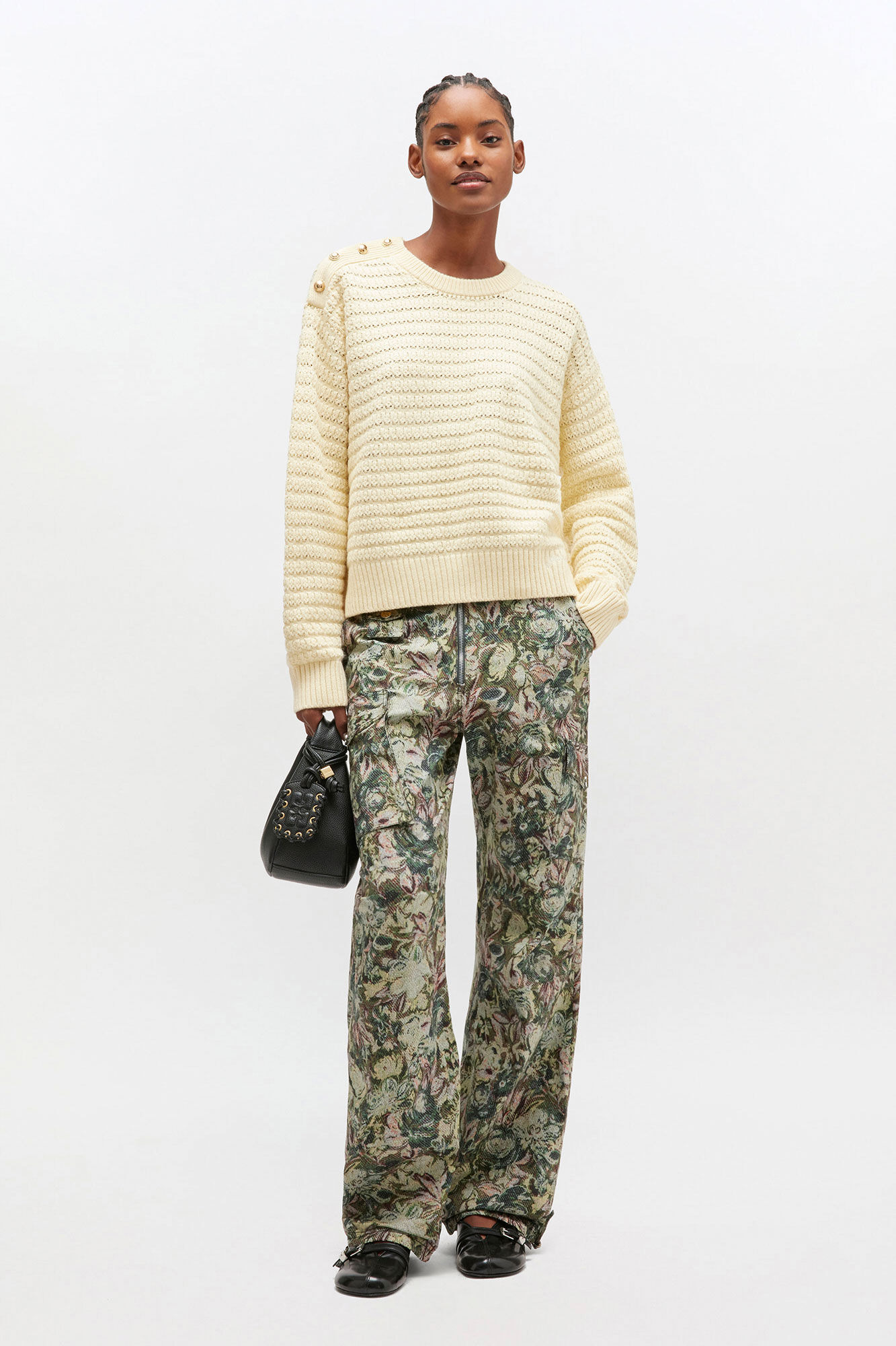 CREAM WOOL SWEATER - 2