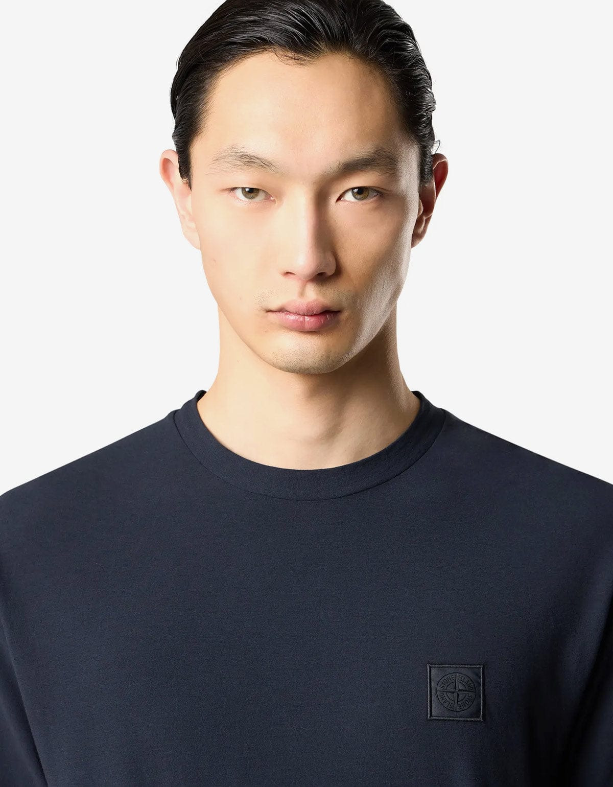 Stone Island Ghost Blue Compass Patch T-Shirt - 6