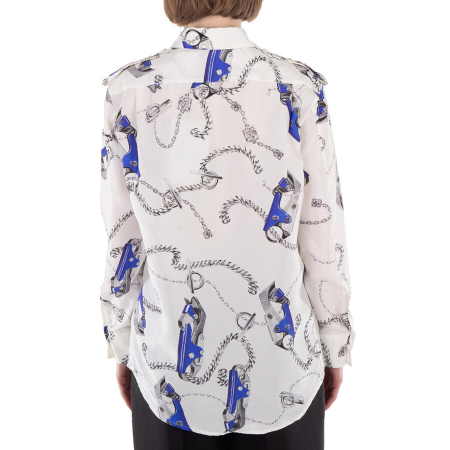 Burberry Knight Hardware-Print Silk Shirt - 3