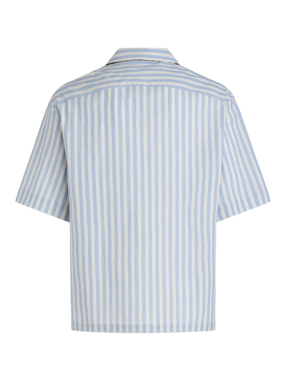 logo-embroidered cotton shirt - 7