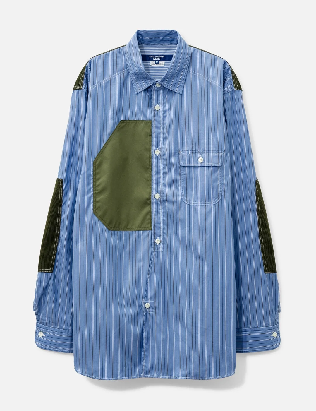 STRIPED PATCH DETAIL SHIRT - 1