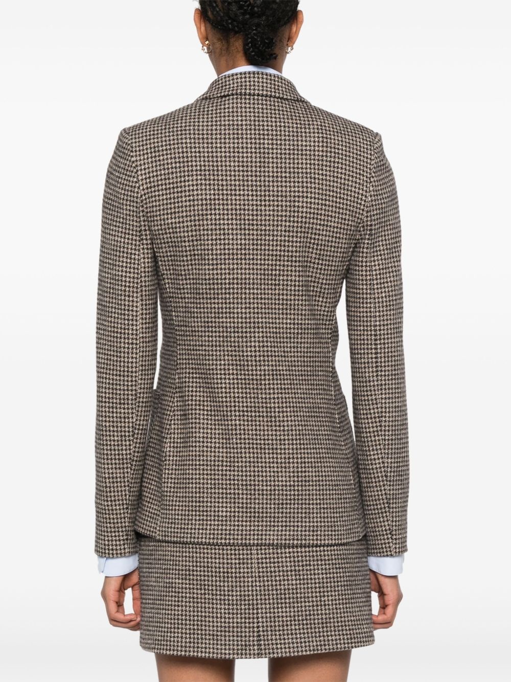 houndstooth-pattern blazer - 4