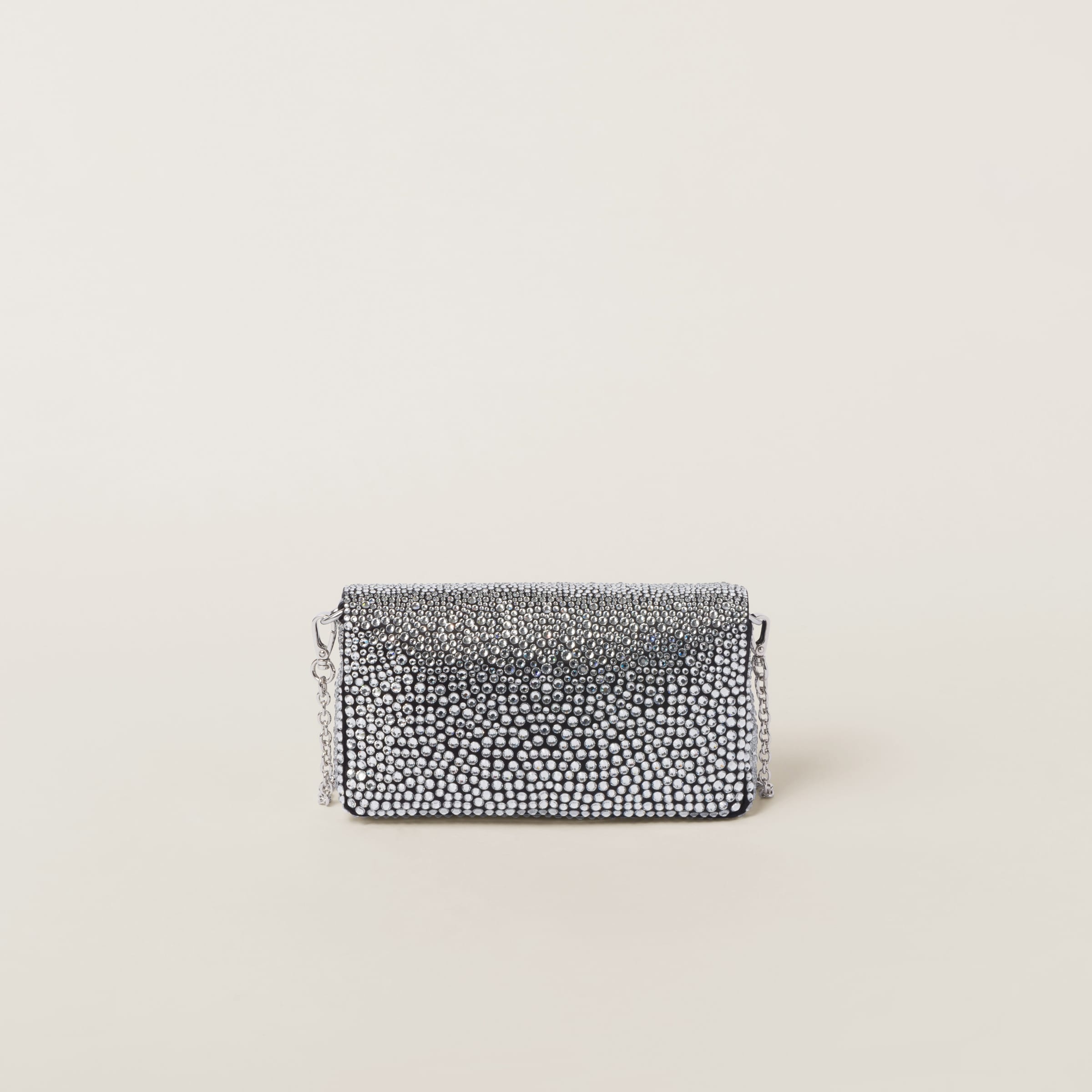 Satin mini-bag with synthetic crystals - 2