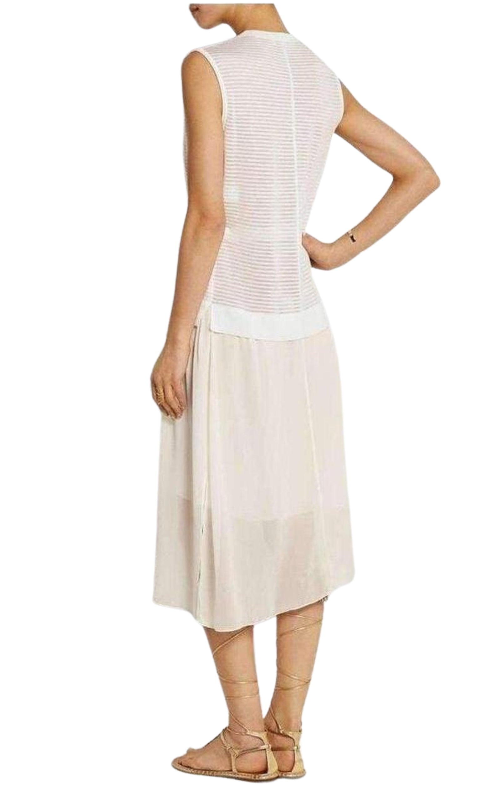 White Wool & Silk Dress - 3