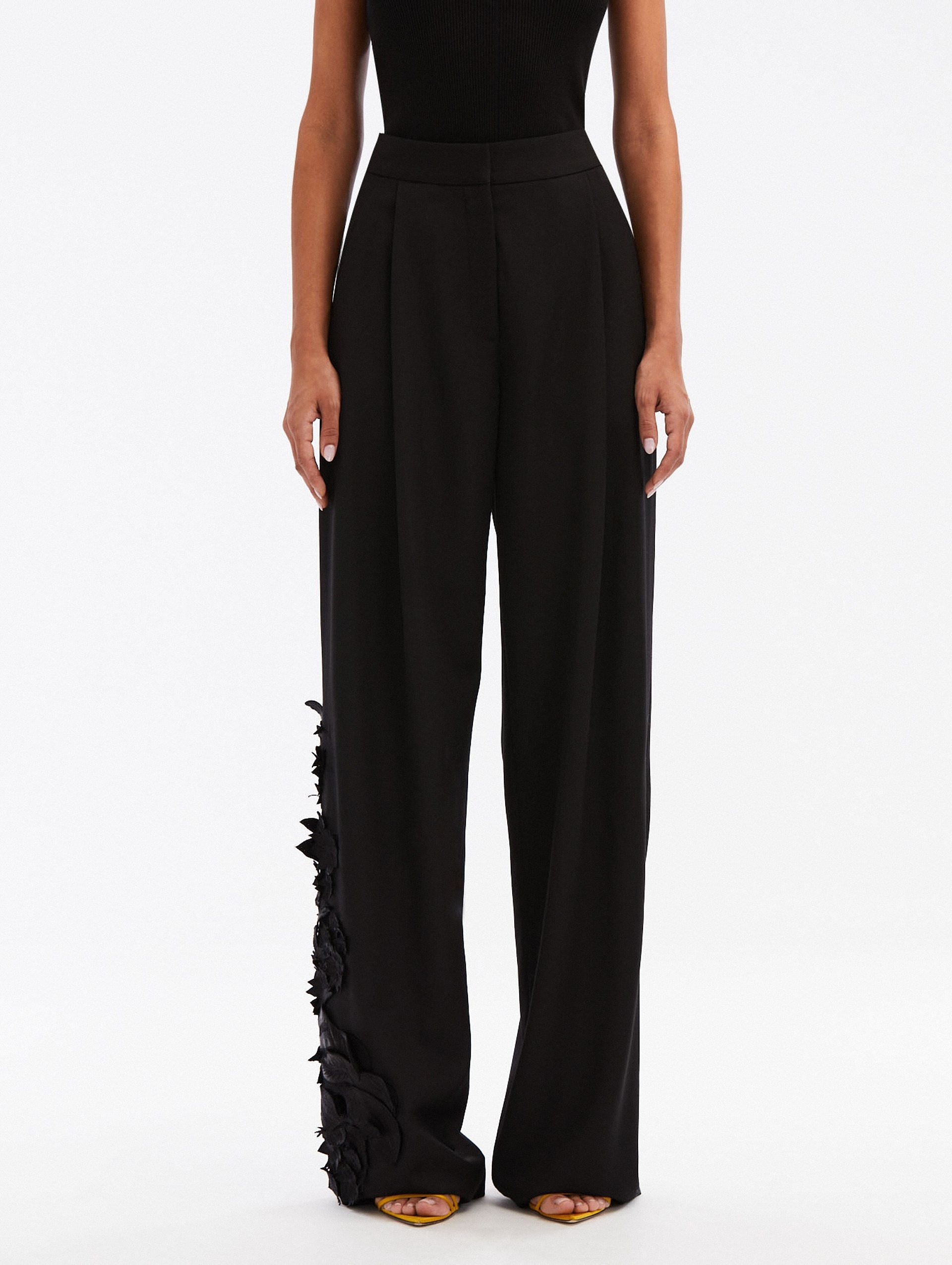 FLORA & FAUNA EMBROIDERED TUXEDO PANT - 3