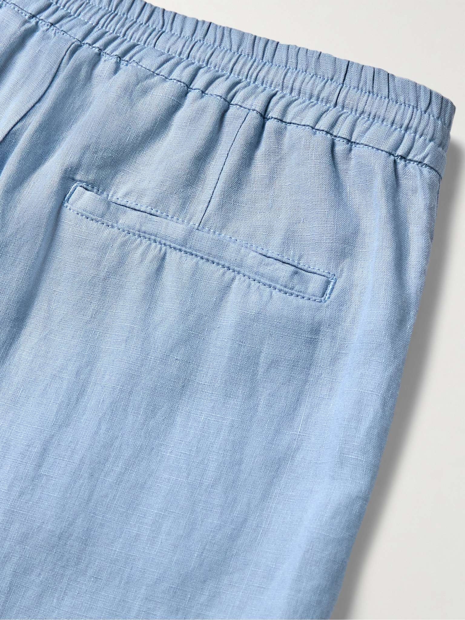 Slim-Fit Linen Drawstring Trousers - 5