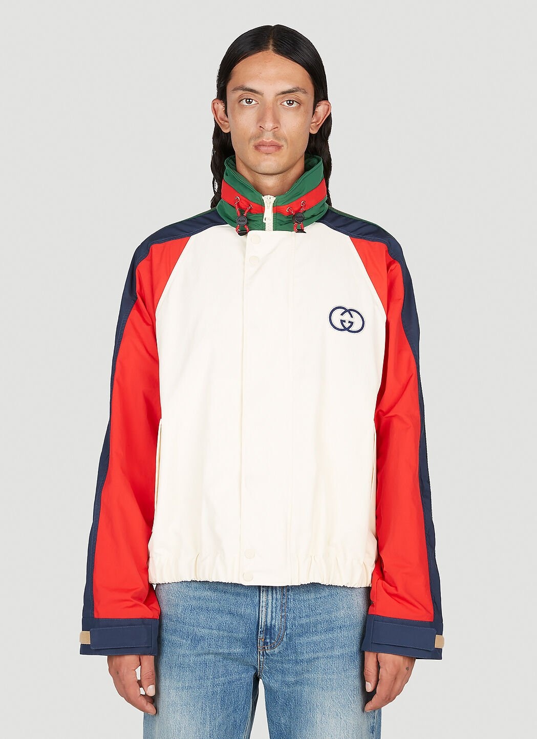 GUCCI カラーブロックジャケット GUCCI Gucci Men Interlocking G Colour Block Track Jacket