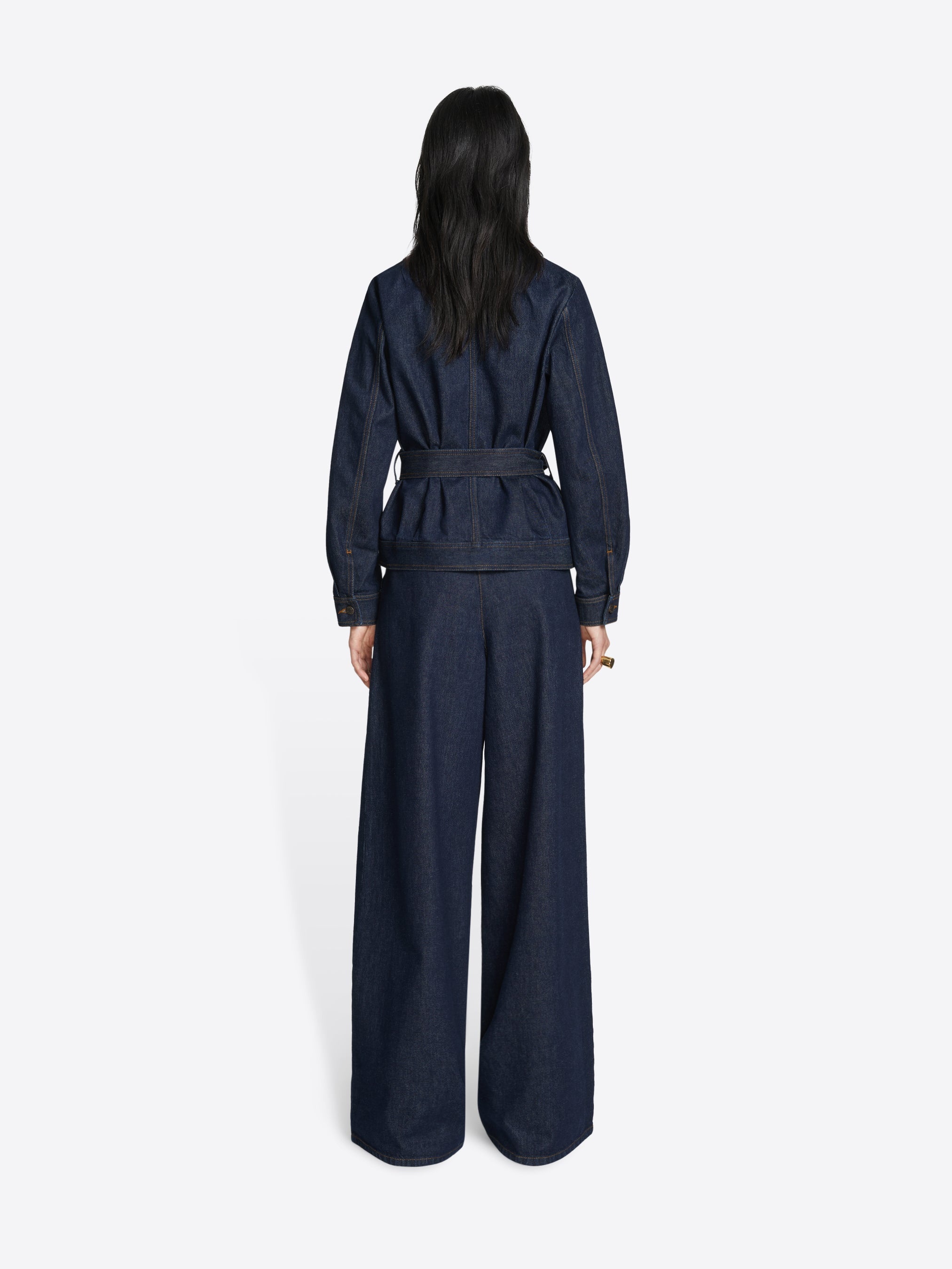 BELTED DENIM JACKET - 4