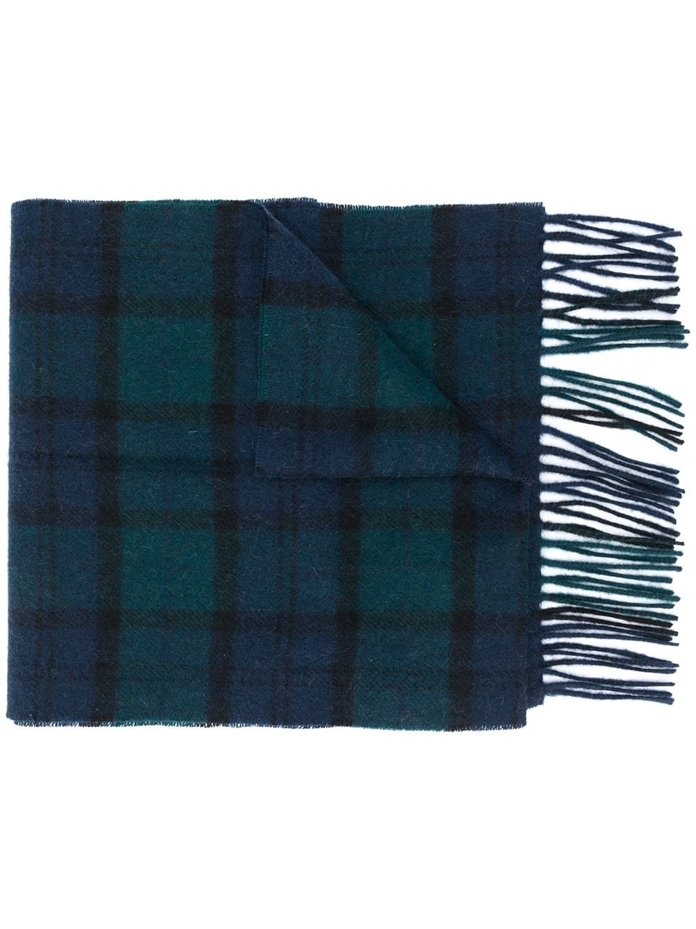 tartan lambswool scarf - 1