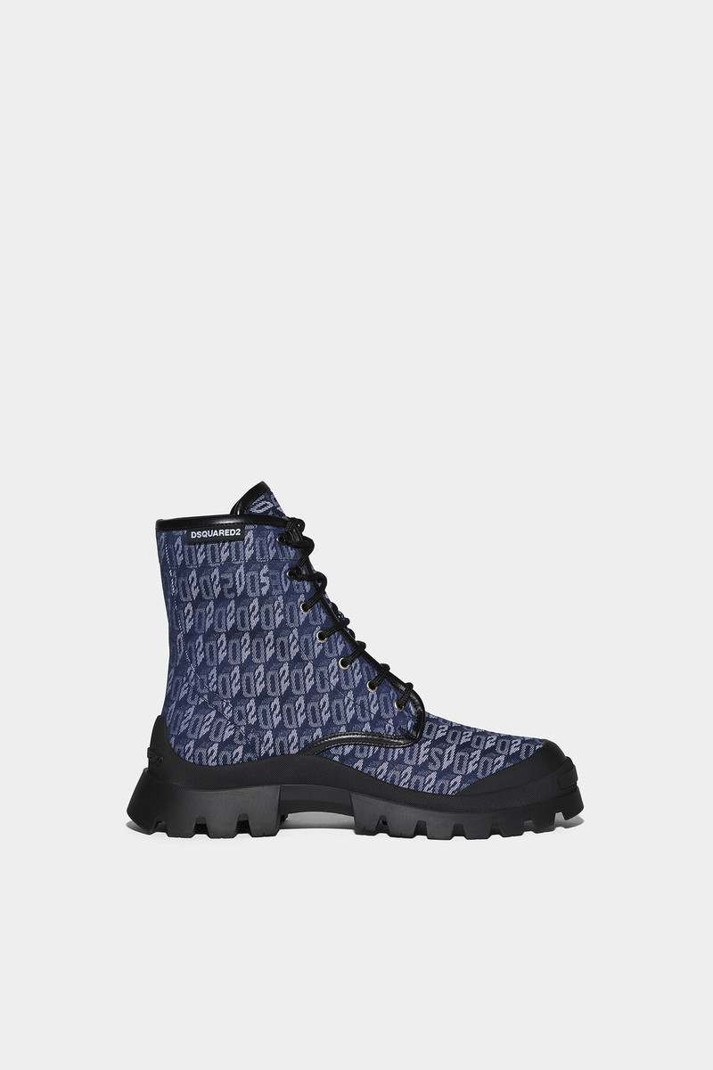 D2 MONOGRAM TANK COMBAT ANKLE BOOTS 1