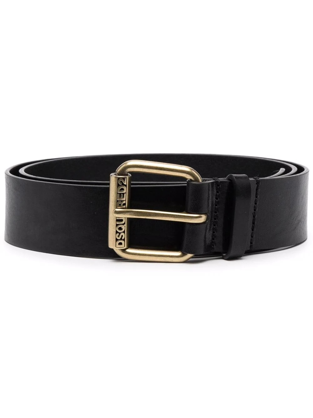 engraved-buckle belt - 1