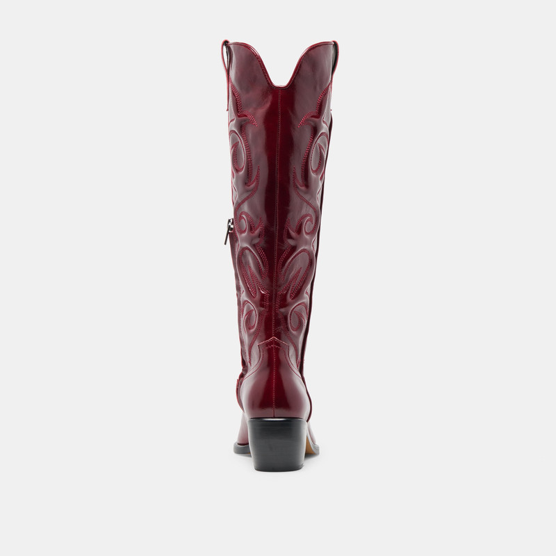 MIRLA WIDE CALF BOOTS OXBLOOD LEATHER 8