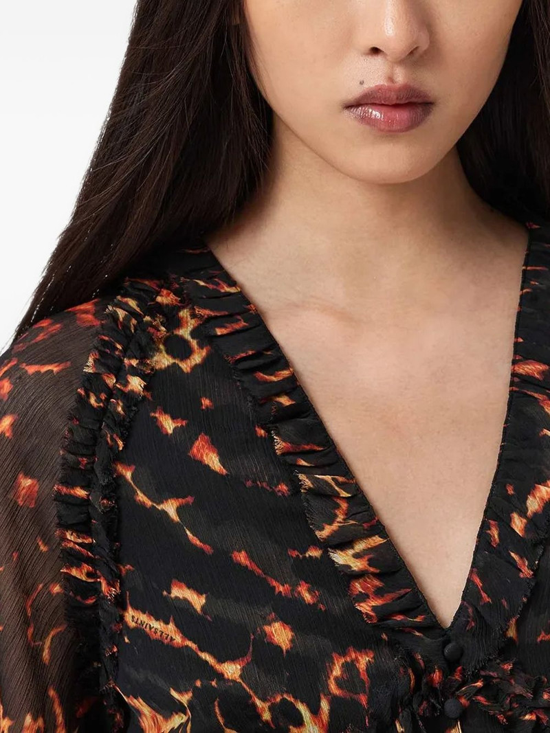ruffled animal-print blouse 5