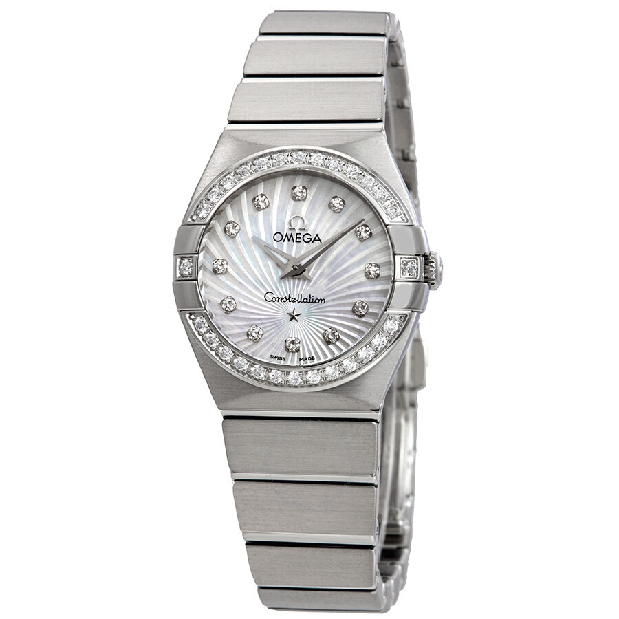 Pre-owned Omega Constellation Diamond Mother of Pearl Dial Ladies Watch 123.15.24.60.55.002 - 1