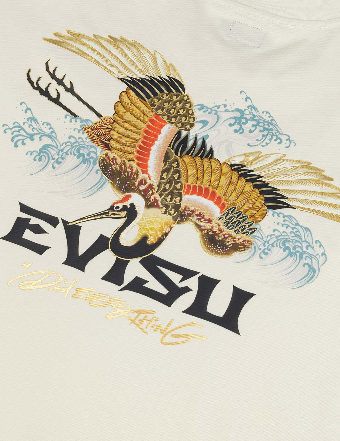 Crane and Logo Print Loose Fit T-shirt - 7