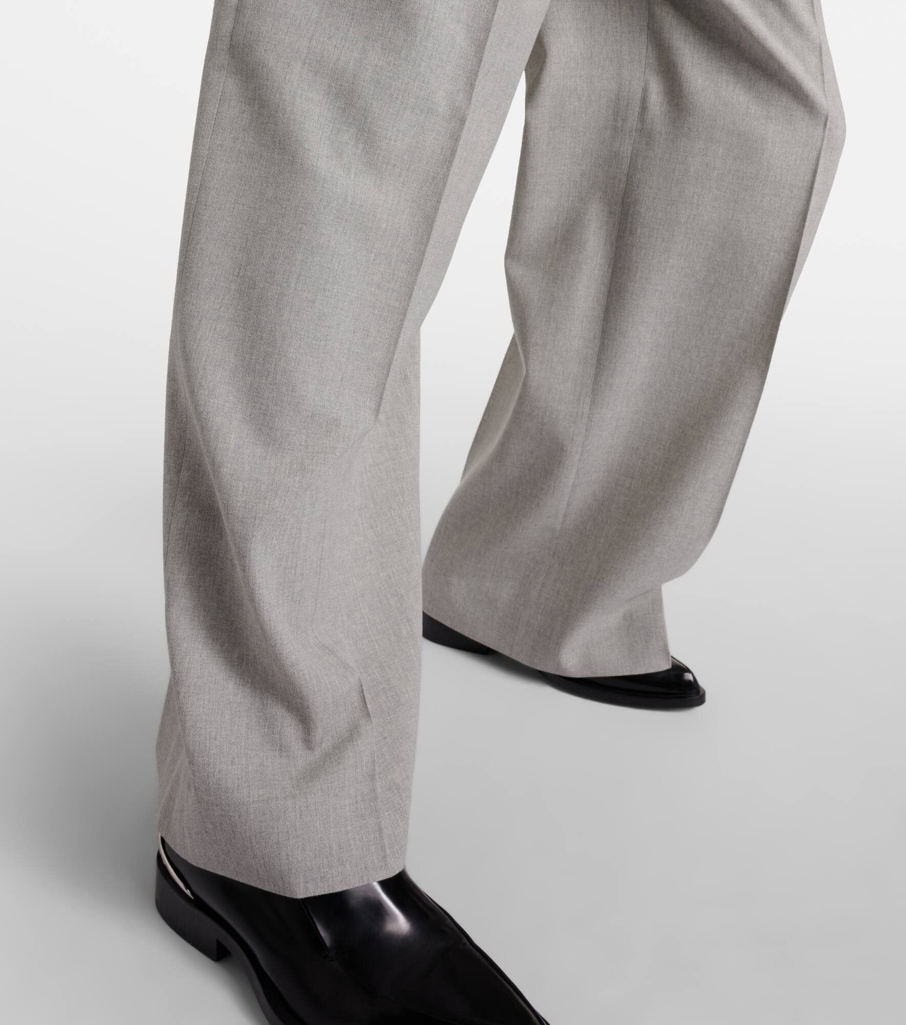 High-rise wool wide-leg pants - 5