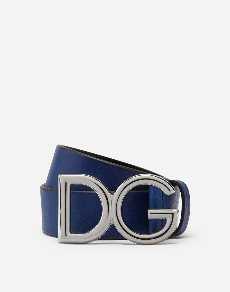 Leather belt with DG logo - 1