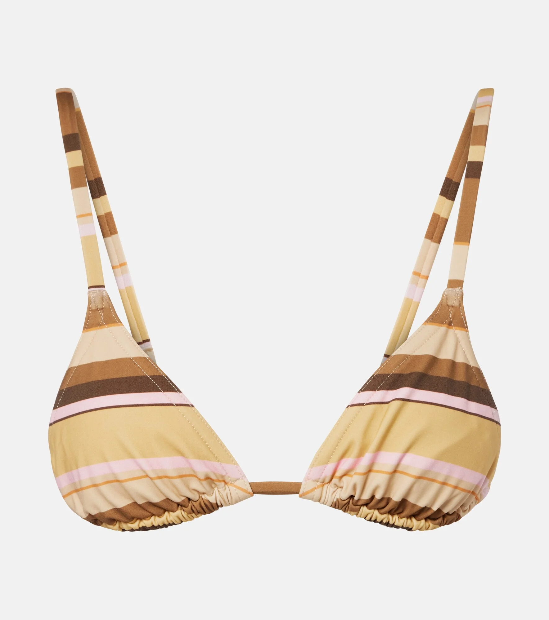 Feride striped triangle bikini top - 1