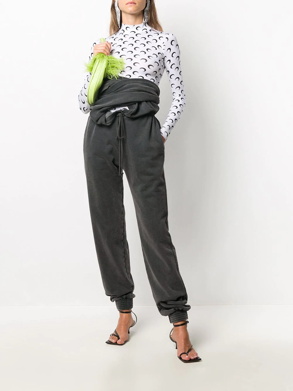 ruched waist-tied trousers - 2