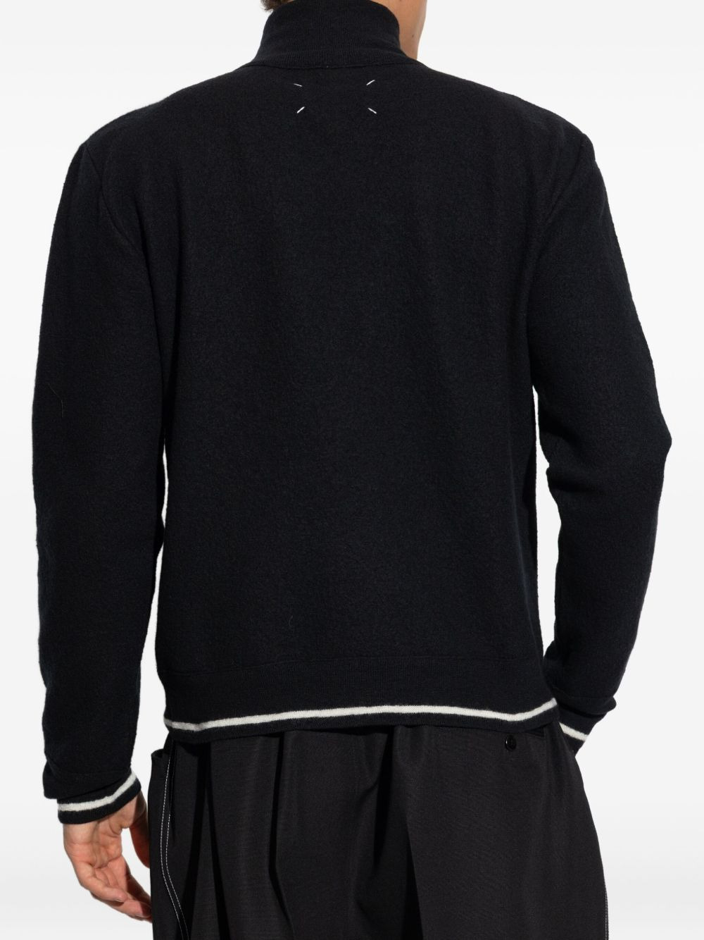 high-neck front-zip sweater - 4