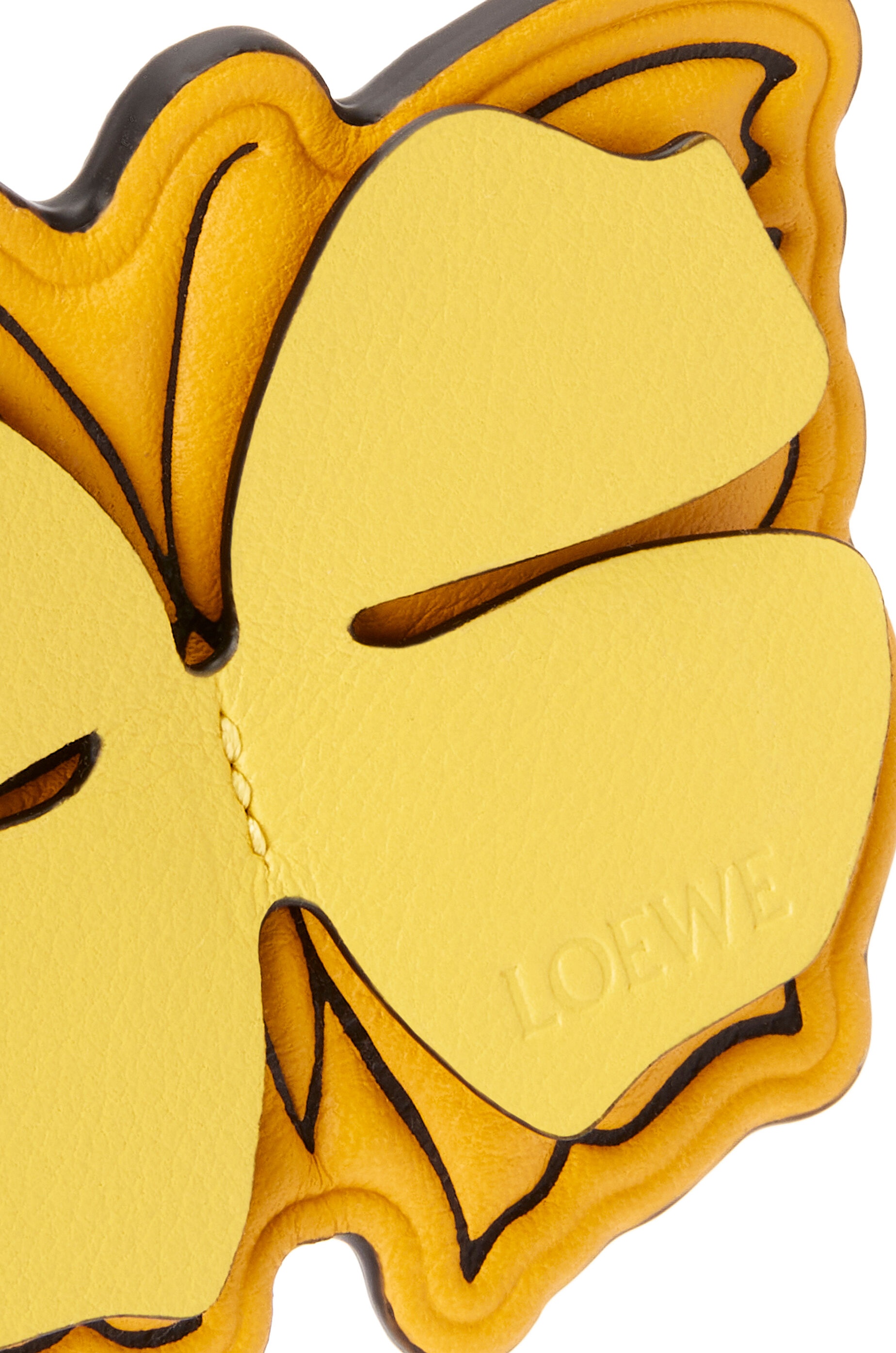 Butterfly pin charm in calfskin and metal - 3
