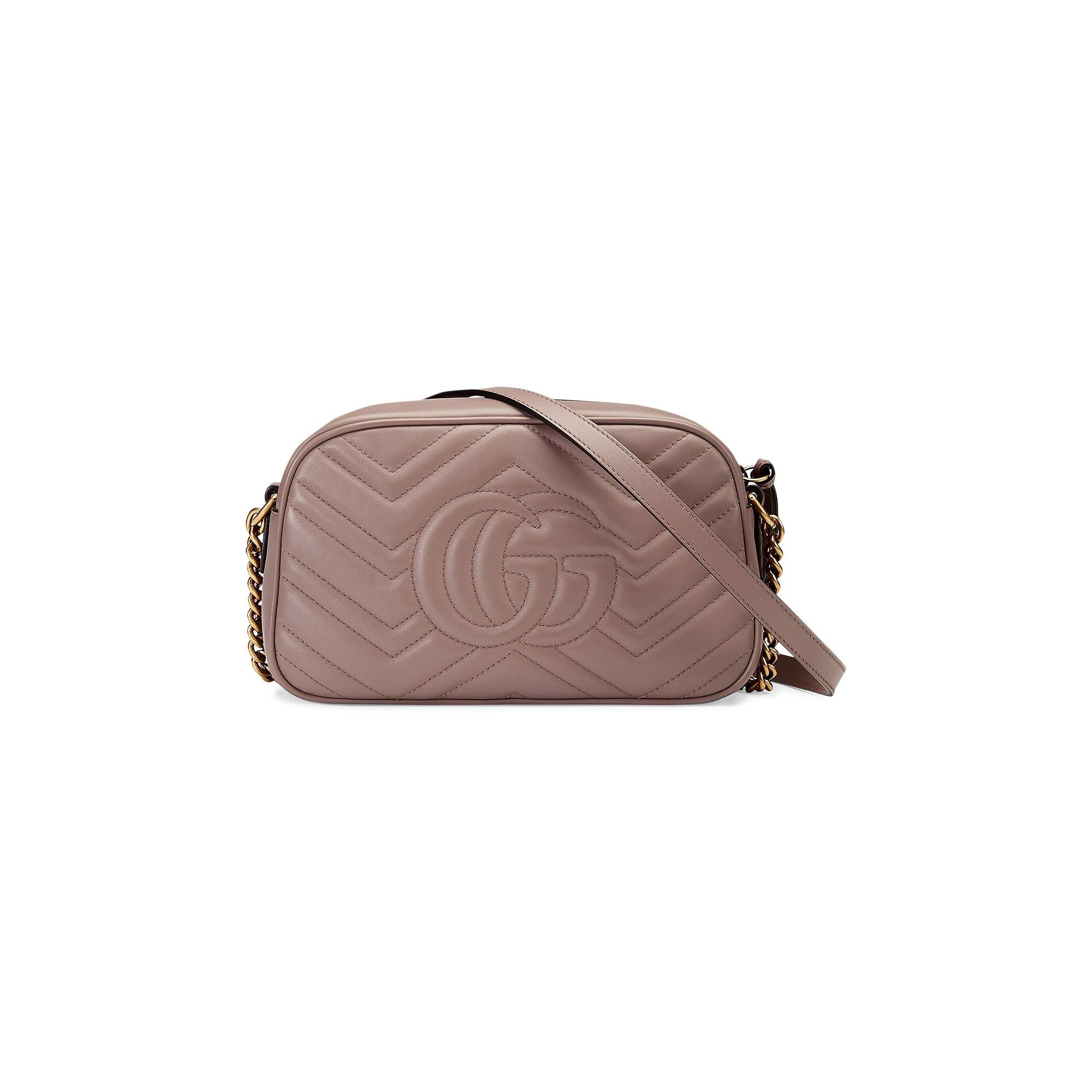 Gucci GG Marmont Small Matelassé Shoulder Bag 'Dusty Pink' - 3