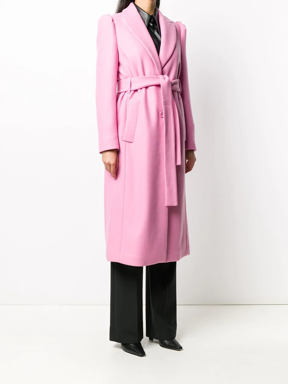 belted midi coat - 3