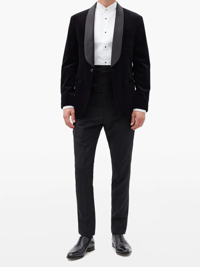 Paul Smith Knife-pleated plastron cotton-poplin tuxedo shirt outlook