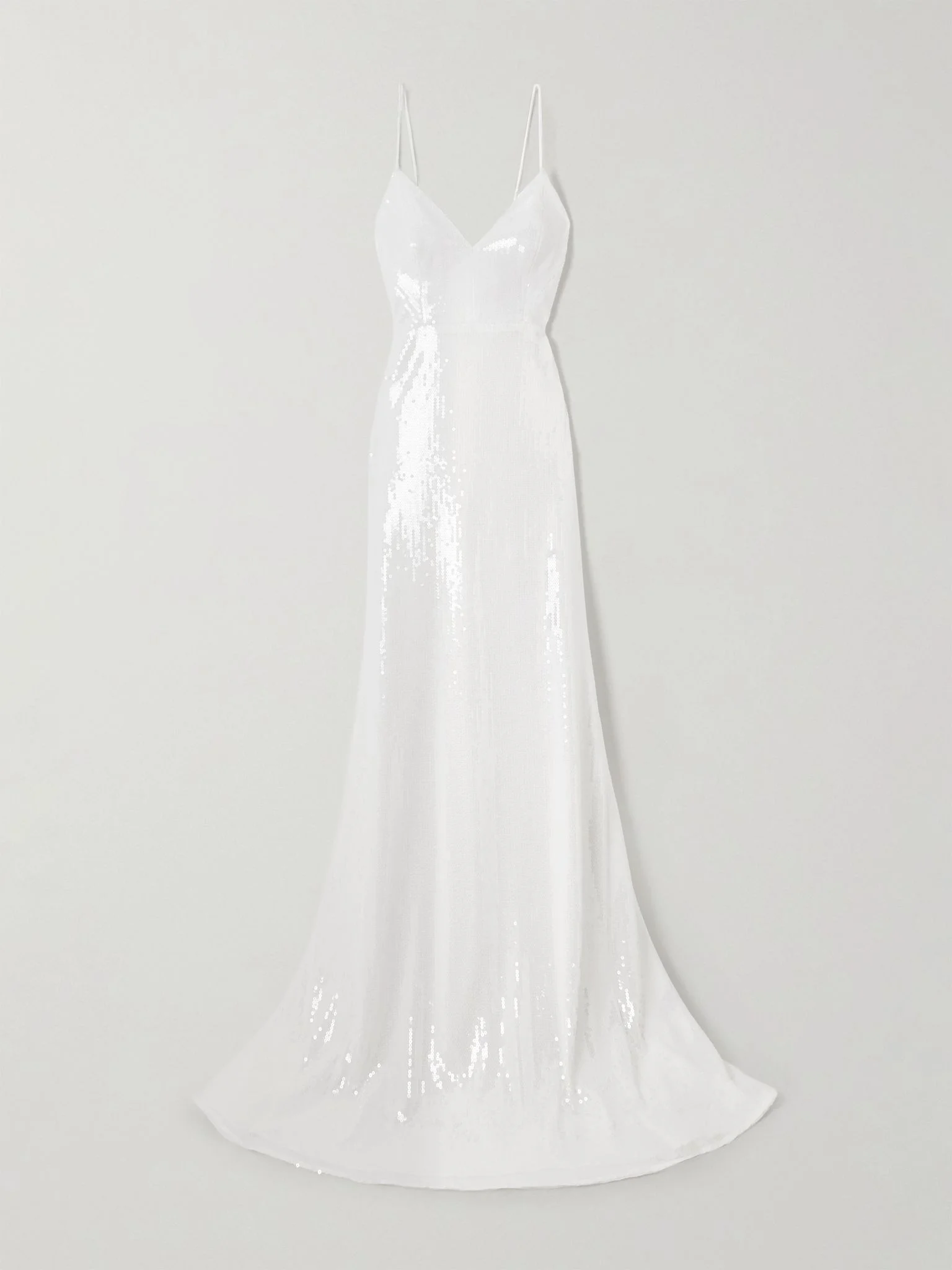 Bikini sequined mesh gown White - 1
