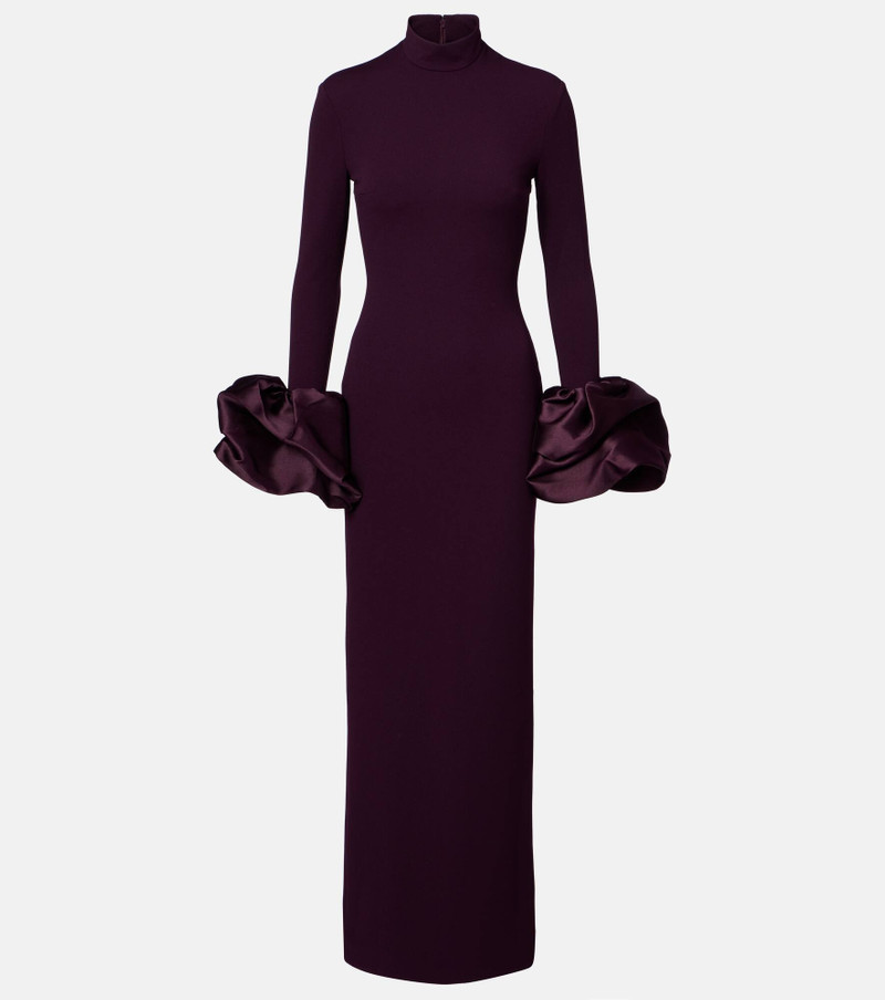 Viviana satin-trimmed gown 1