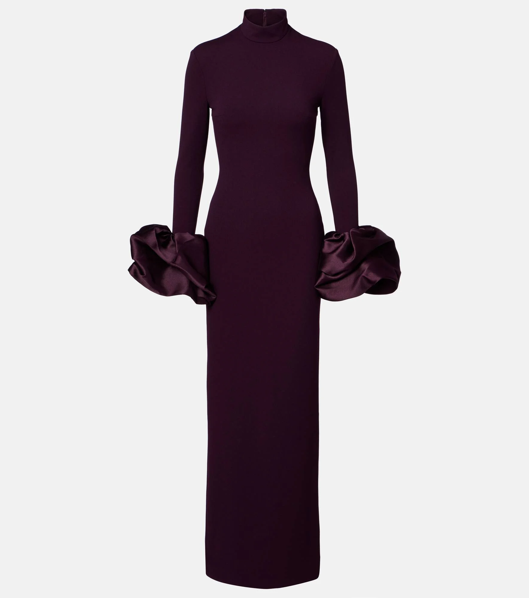 Viviana satin-trimmed gown - 1