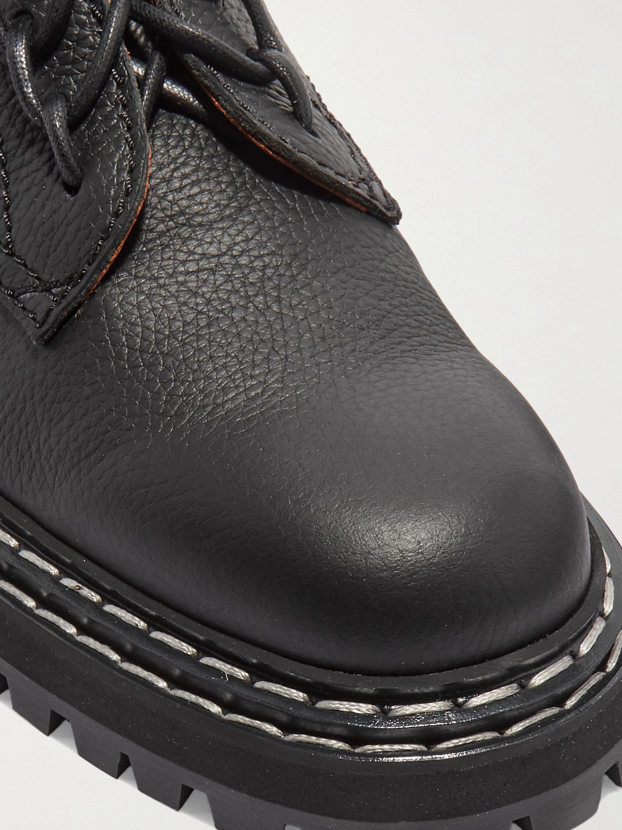 Textured-leather Ankle Boots - 4