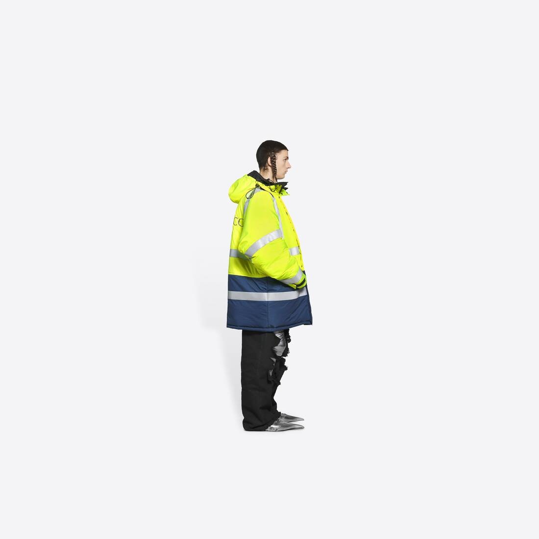 Men's Reversible Parka in Yellow - 4